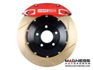MINI Cooper/ Cooper S Front Big Brake Kit by Stop Tech - ST40 Red Calipers/ Sloted Rotors 328mmx28mm (R50/ 52/ 53) Zinc Plated